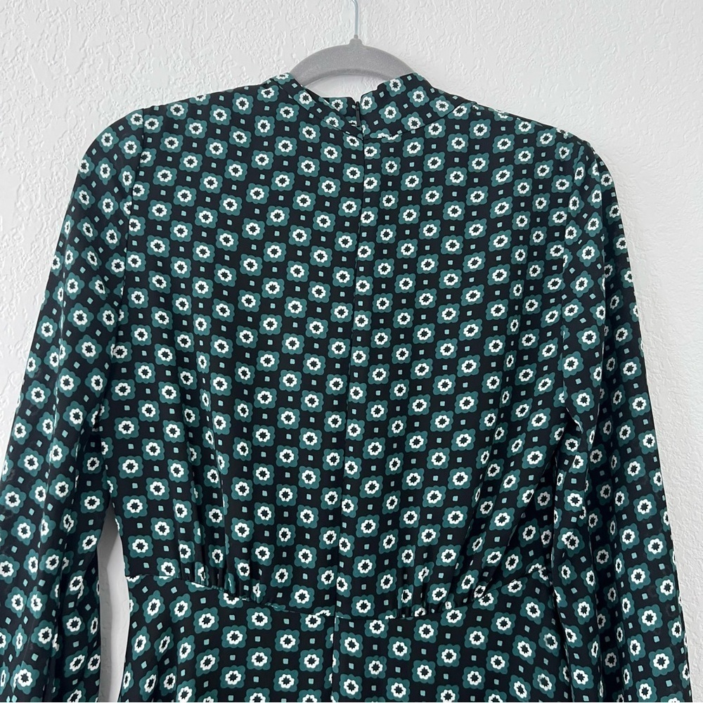 Ted Baker‎ London Green Geometric Floral Print Dolley Dress Size 1 (US Size 4) - Picture 11 of 17